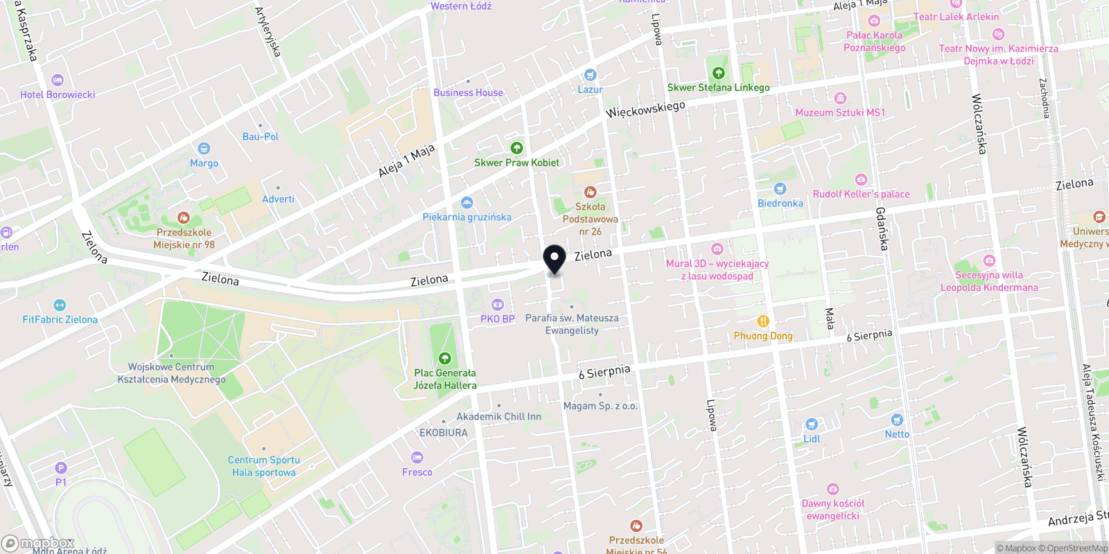 Mapa AKADEMIA FARBA Fryzjerstwo Manicure Brwi