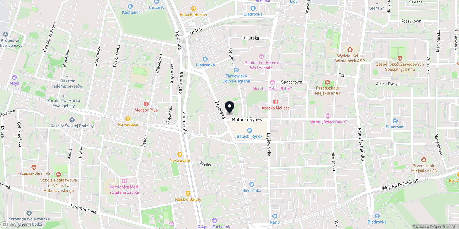 Mapa Yasumi Instytut Zdrowia i Urody Łódź Bałuty