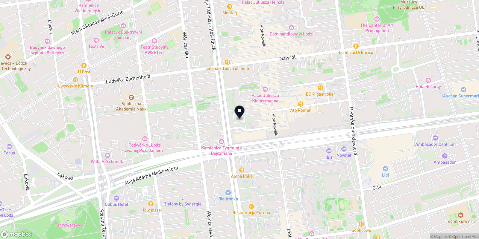 Mapa Studio Pedicure Sowa Podologii