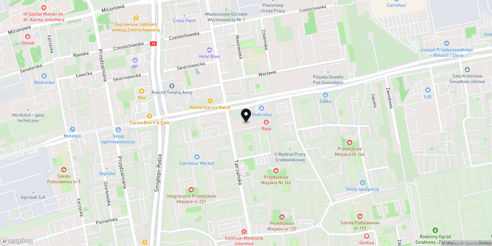 Mapa Green Barber Shop