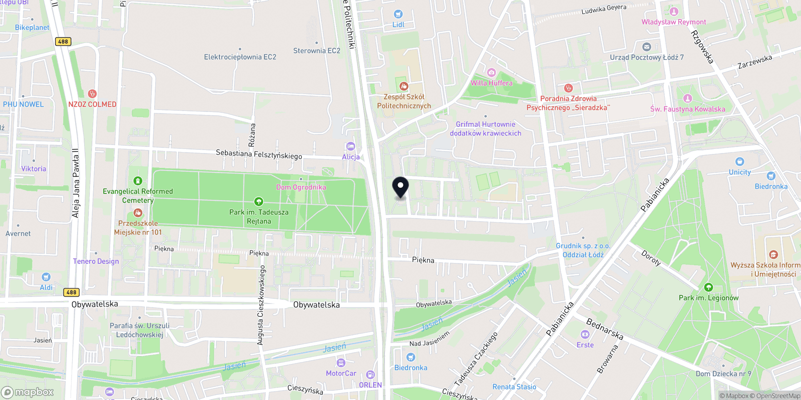 Mapa JD BEAUTY LODZ