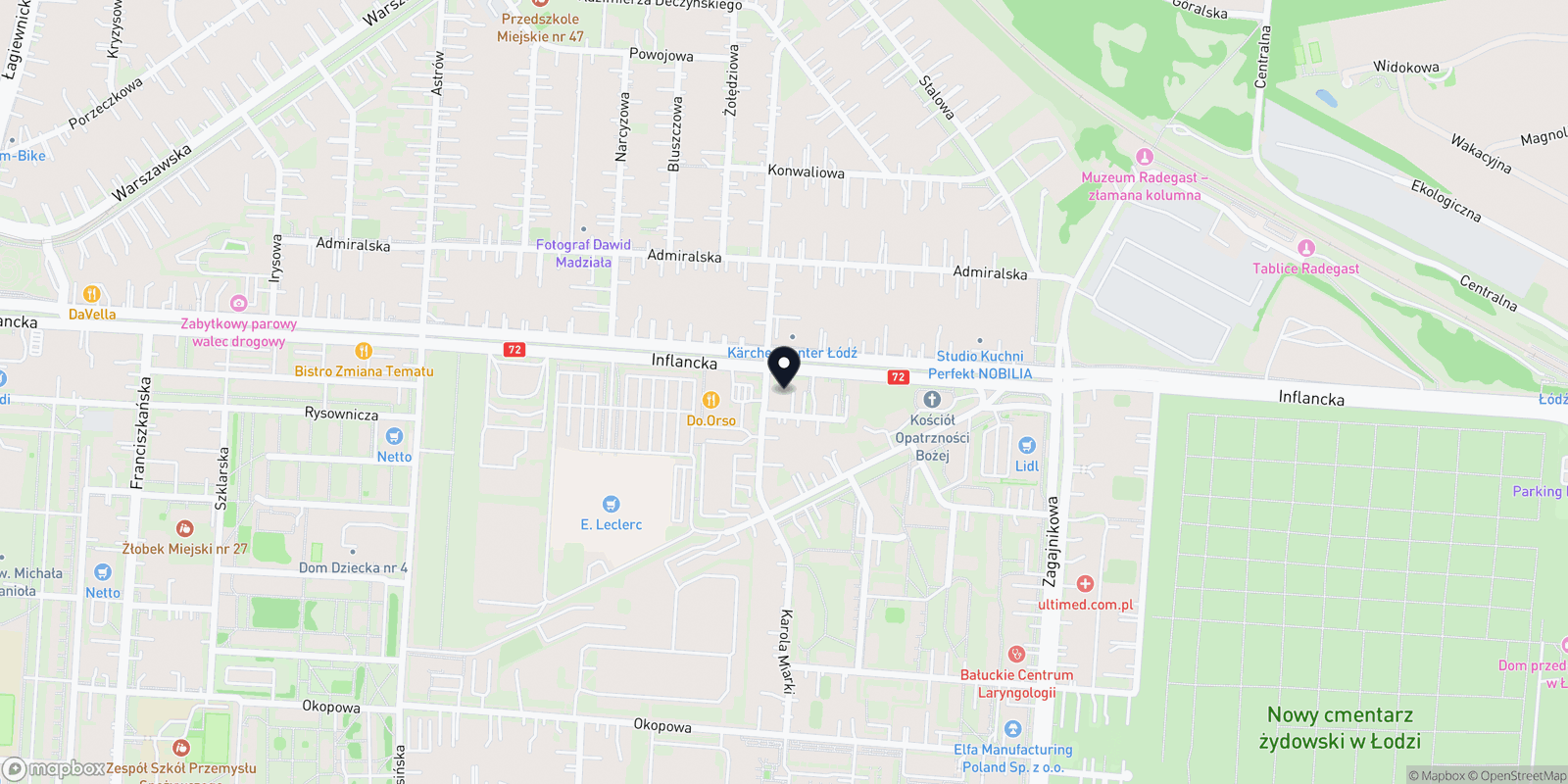 Mapa Zaułek Piękna