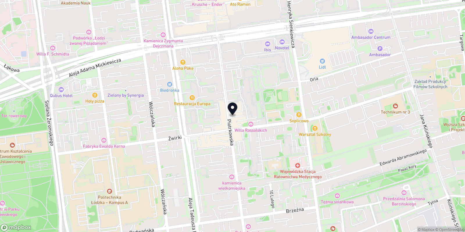 Mapa Łódzki Fryzjer Krystian Świesiulski