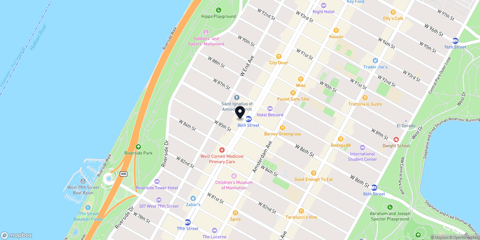 Map of Jeffrey Stein Salon