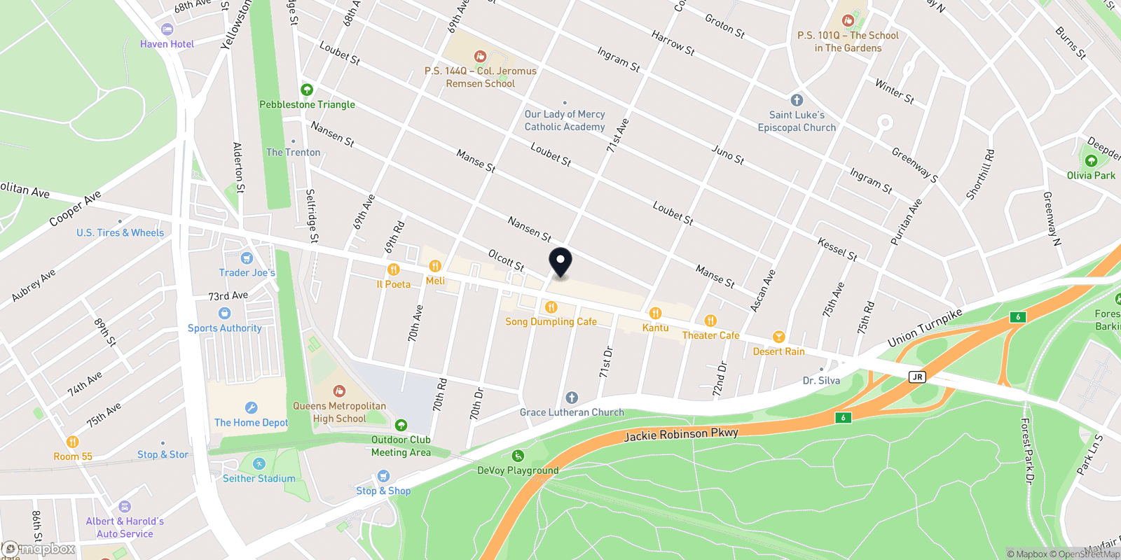 Map of Garden Hair Beauty Salon- Forest Hills, Queens