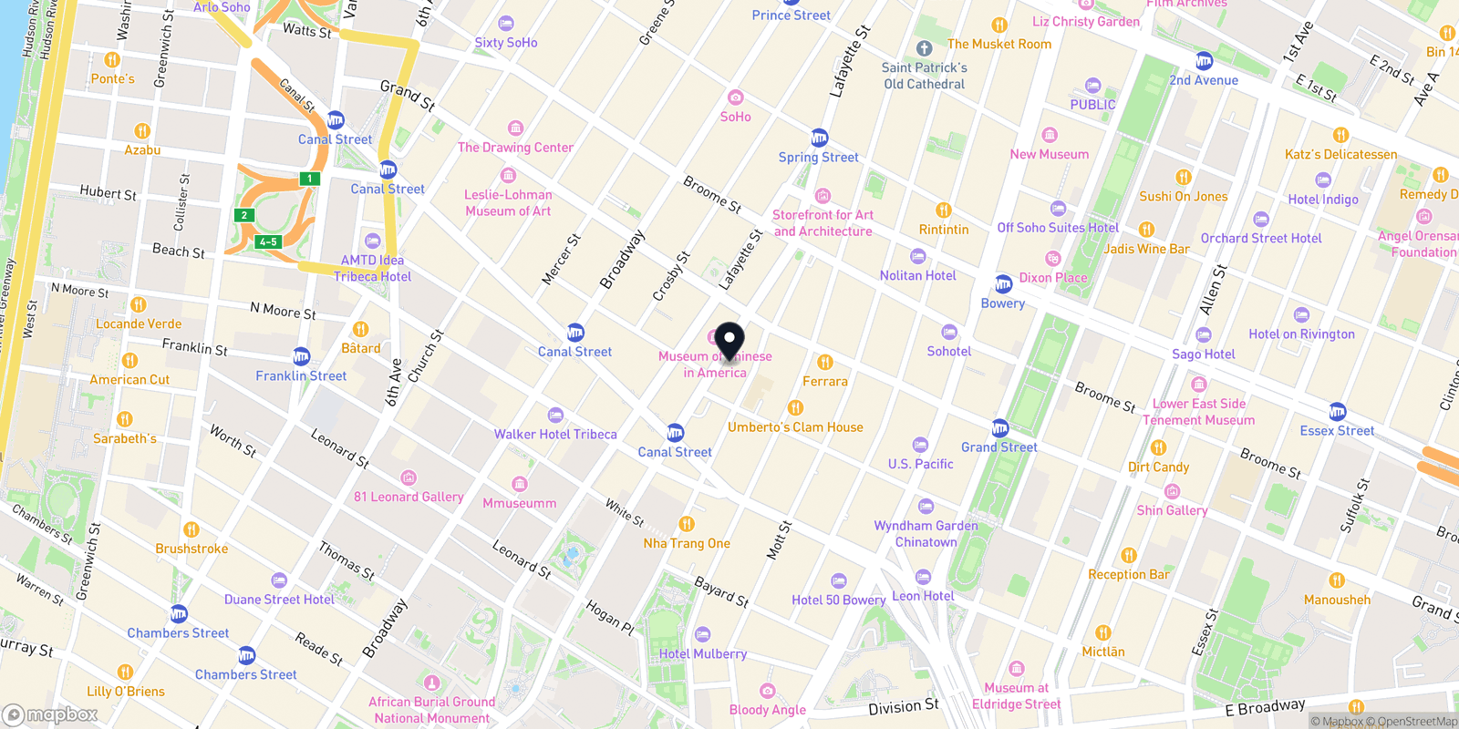 Map of Decode Salon Manhattan