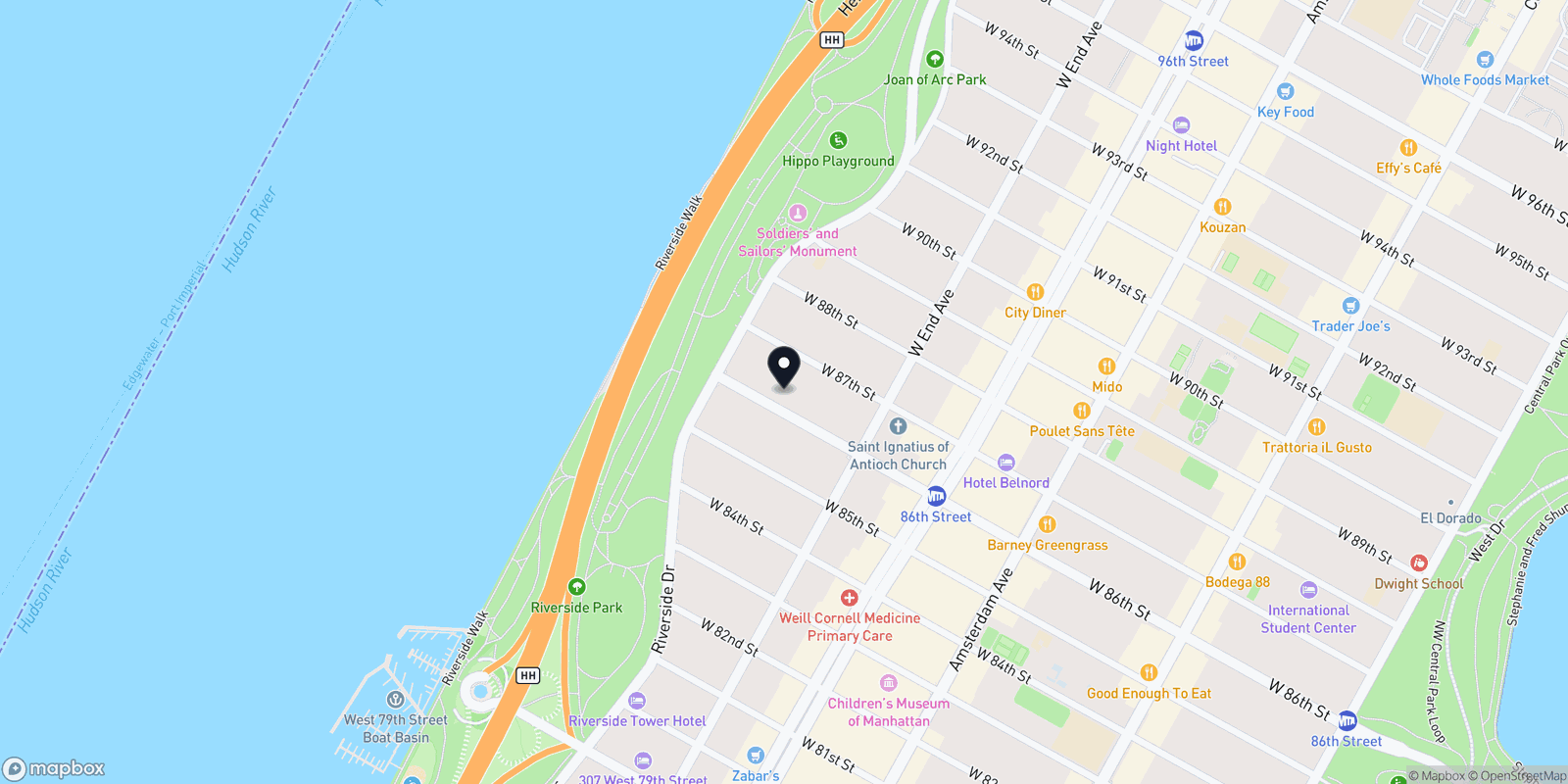 Map of Atria West 86 Salon