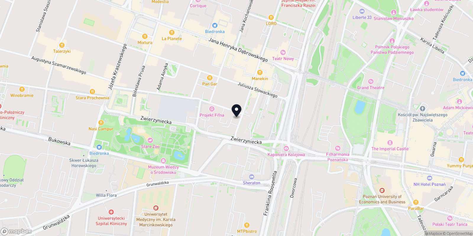 Mapa Kaktus Laser Poznań
