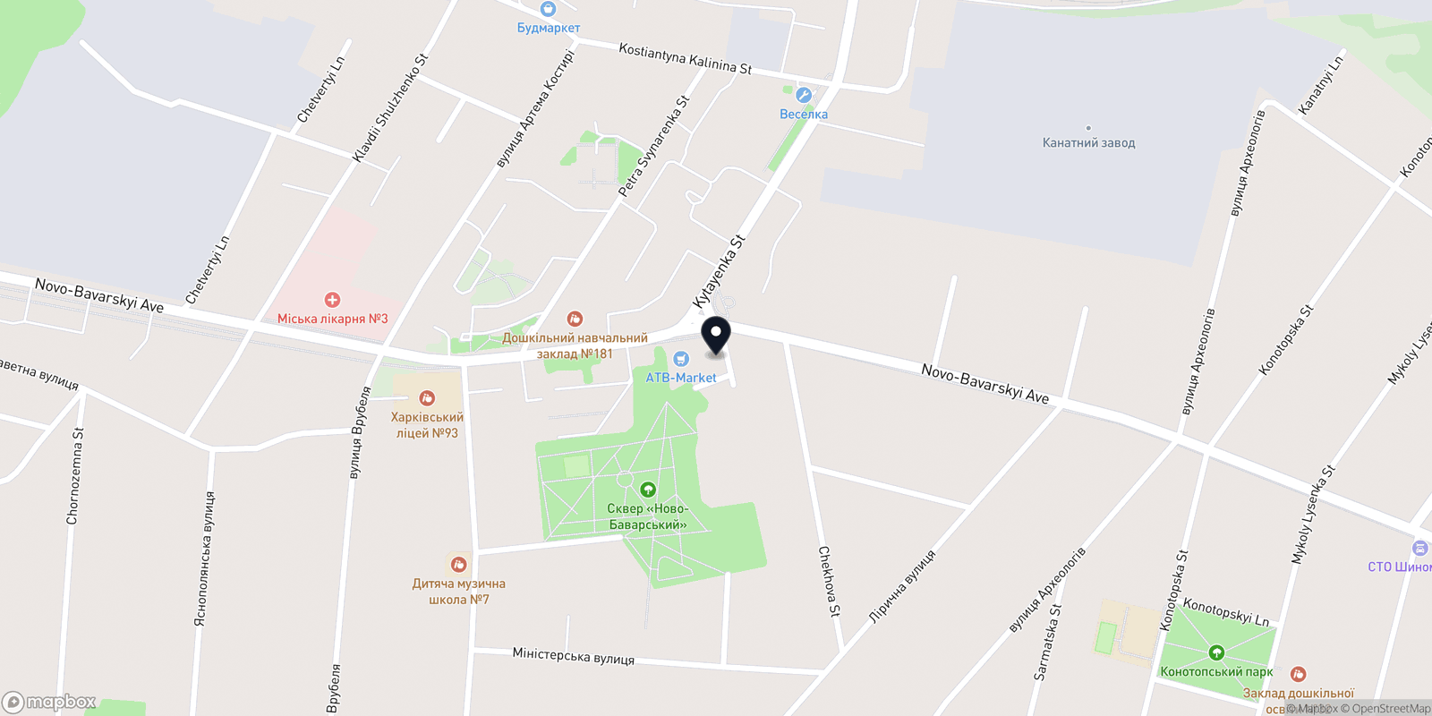 Карта закладу SOFIA