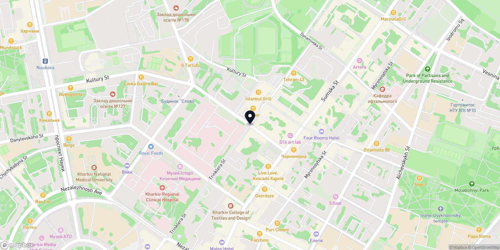 Карта закладу Frisor