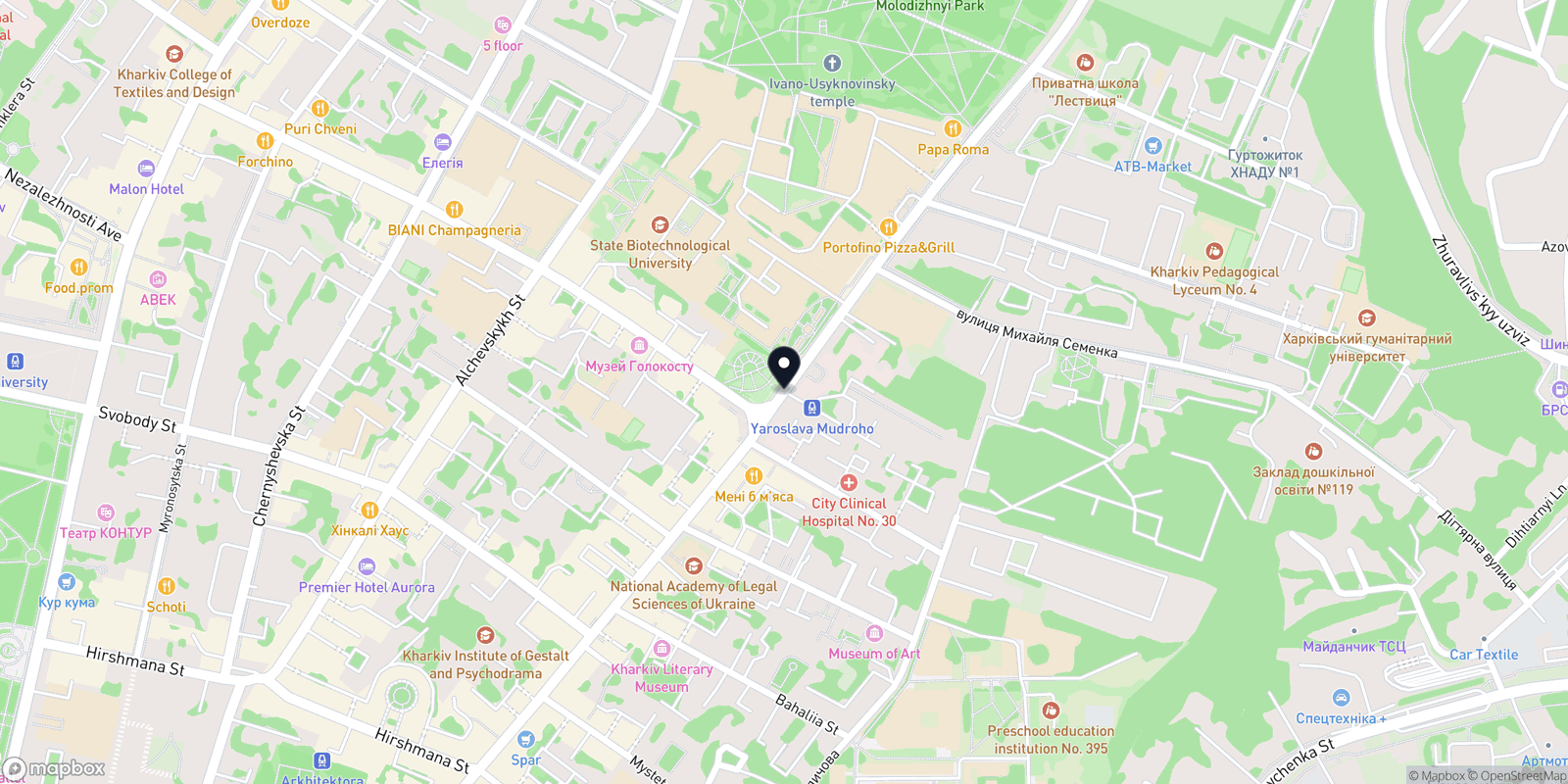 Карта закладу Аутентично