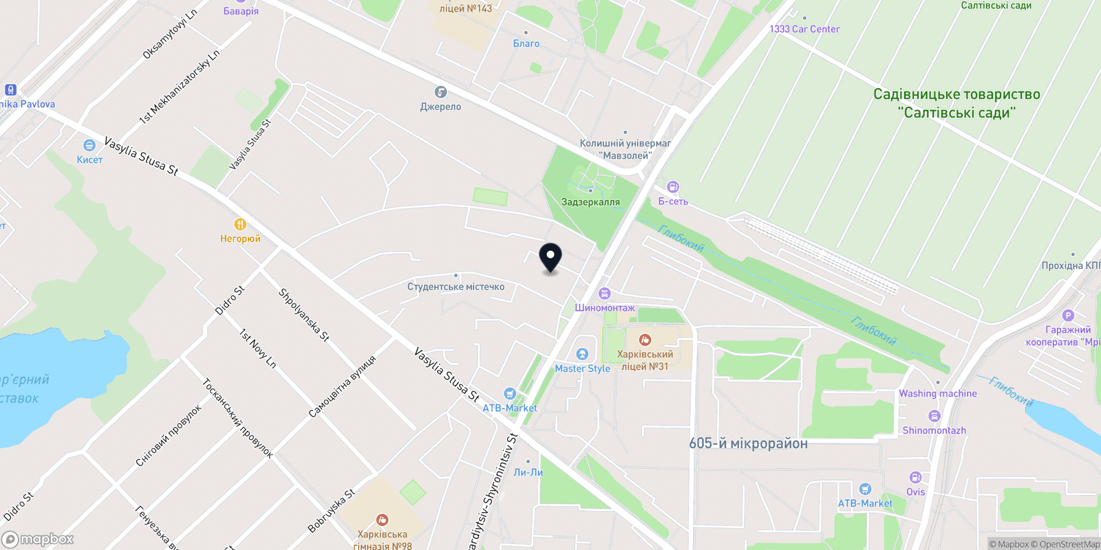 Карта закладу Хочу Красиво