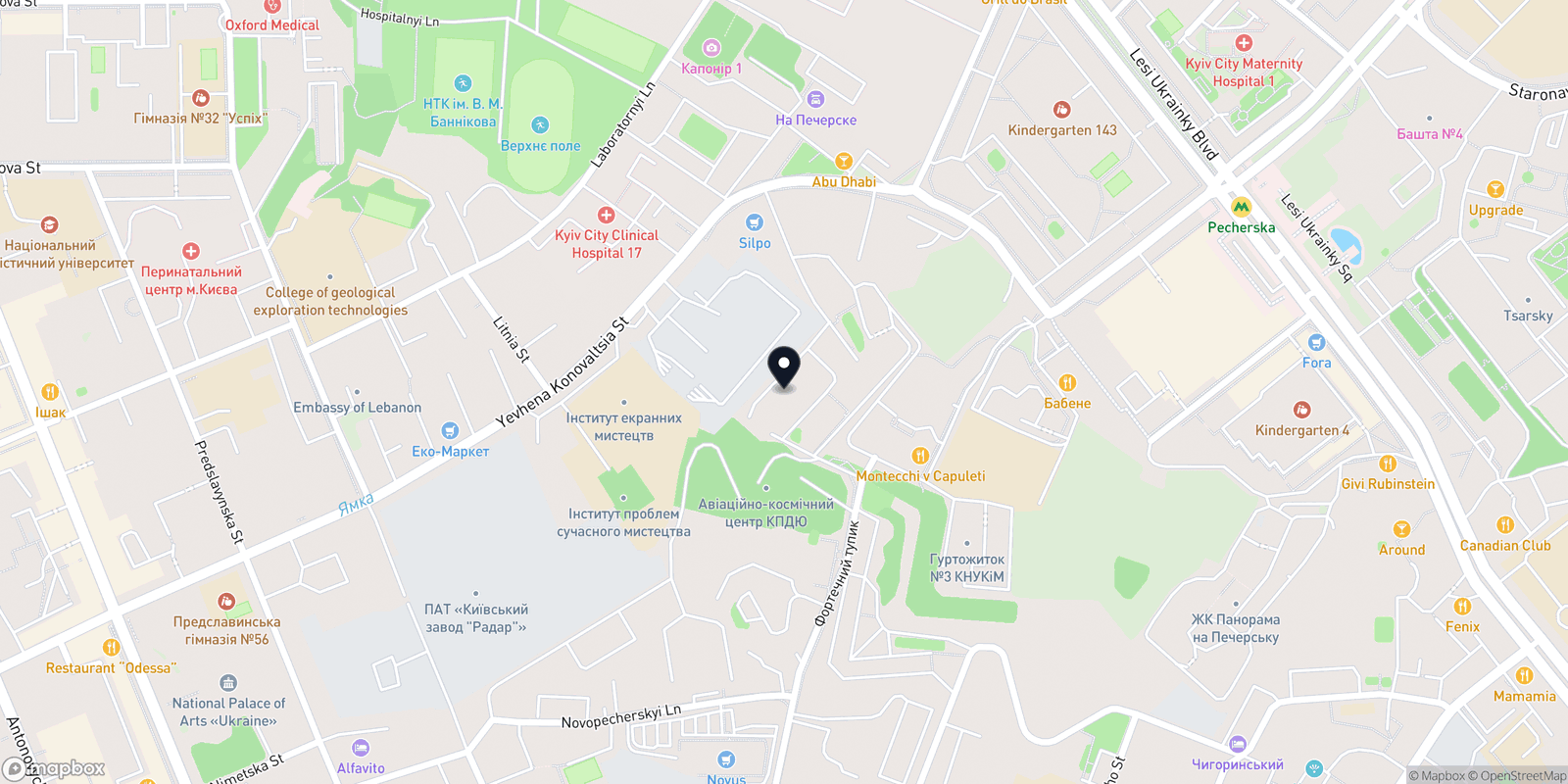 Карта закладу Косметологічний центр GRETARIYA