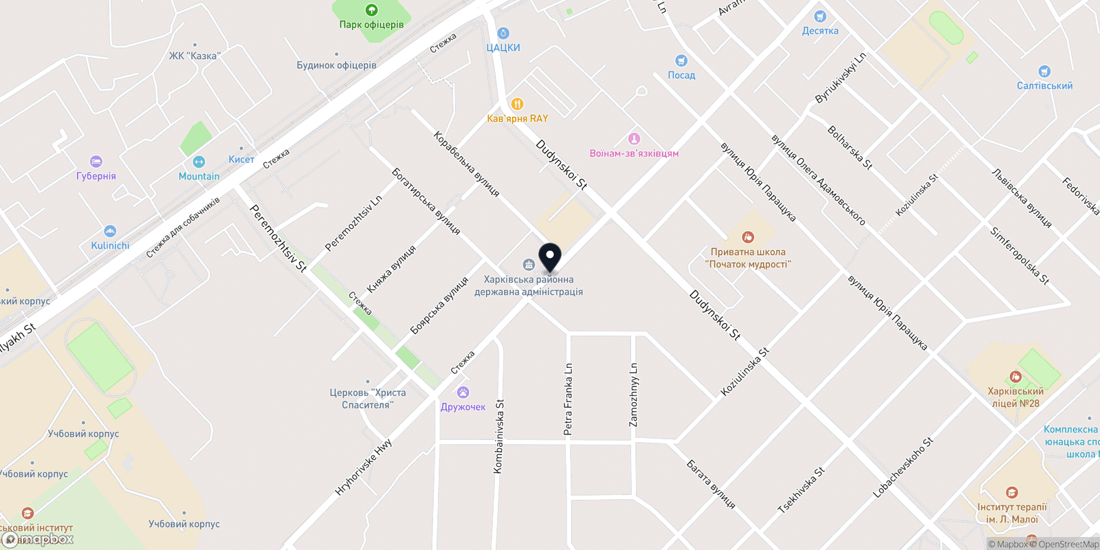 Карта закладу Lady's City